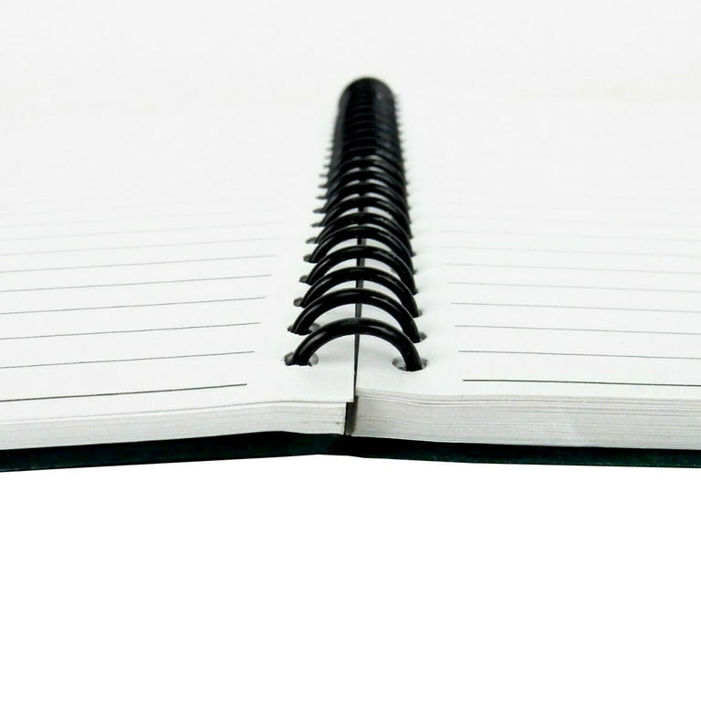 A6 Black Glitter Sparkle Spiral Bound Twin Wire Hard Cover Notebook School Work